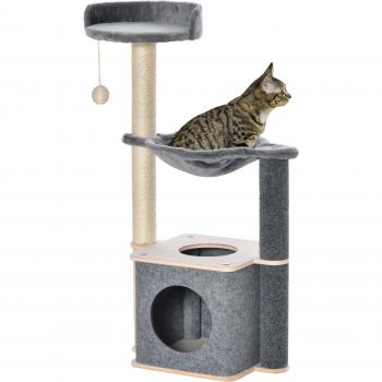 Árbol Rascador para Gatos 48x34x95 cm con Hamaca y Plataformas