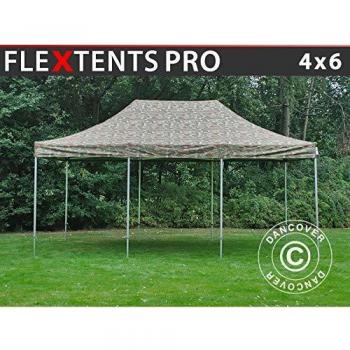 Carpa Plegable Rápida FleXtents Pro 4x6m Impermeable Camuflaje