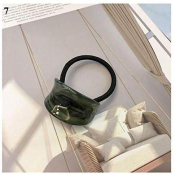 Mjwlgs Cuerda de Pelo Retro Acetato scrunchies Pelo Cuerda elástica Pelo Banda de Goma Mate Madera geométrico Anillo Corbatas Cola de Caballo Soporte para el Cabello Accesorios