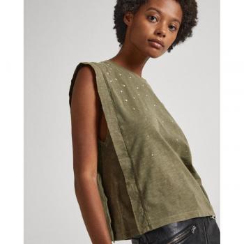 Camiseta de mujer Pepe Jeans Helga con logo estampado y manga corta