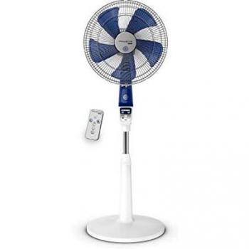 Rowenta Mosquito Silence VU6410 Ventilador de Pie con 4 velocidades y 5 aspas, posición silenciosa, oscilación Automática, orientación y altura ajustable