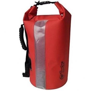 Bolsa Seca Impermeable 20L de Surfing Camel 500d PVC Correa de Hombro con Asa Lateral, y Panel de Visualización