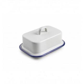 Mantequillera blanca de acero esmaltado vitrificado Ibili