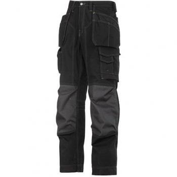 Pantalones de Trabajo Rip Stop Snickers 3223 para Hombre, Color Negro, Talla 36 32