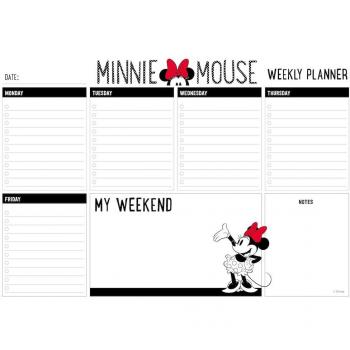 Bloc Planificador Semanal A4 Minnie Mouse Rocks The Dots Pergamino