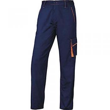 Delta plus - Pantalon panostyle poliester algodón marino naranja talla -m