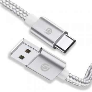 Cable de carga rápida USB tipo C trenzado de nylon Niucom, 1 metro, compatible con smartphones, PC y tabletas