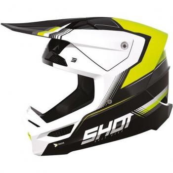 Casco de Cross para Niño Shot Furious Tracer Amarillo Neón Brillante