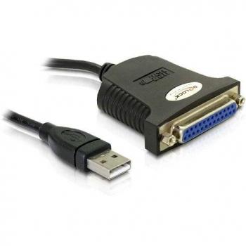 Delock 61650 - Adaptador de Puerto Paralelo, Negro