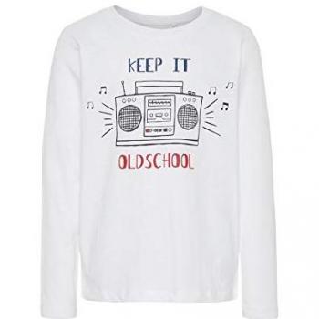 NAME IT Camiseta Manga Larga NIÑO VAGNO - 146-152, Bright White