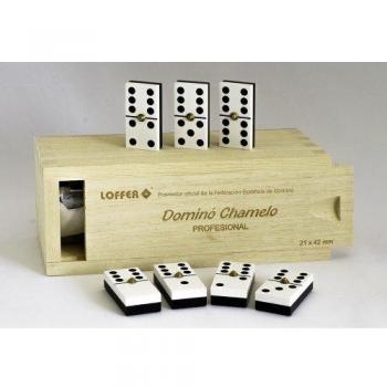 Loffer - Dominó Profesional Chamelo, Caja de Madera