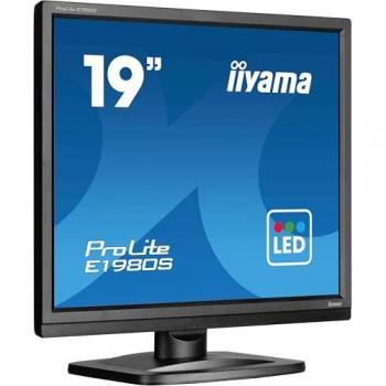 Monitor LED iiyama ProLite E1980S-B1 de 19 (48,3 cm) SXGA, 1280 x 1024 píxeles, 75 Hz, TN, HDMI y DisplayPort, con alt