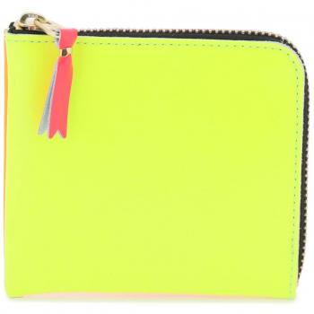Comme des Garçons Super Fluo Wallet - Small Bifold - Fuchsia/Pink/Yellow