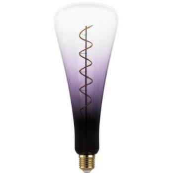 Bombilla LED E27 T110 4W 1800K Dimable 120lm Extra Cálido Transparente Negra Violeta
