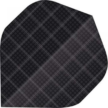 MS-DARTSHOP Nylon Flights - Conjunto de plumas para dardos, 6 unidades, color negro