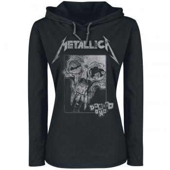 Metallica Damage Skull Manga Larga con Capucha Negro S