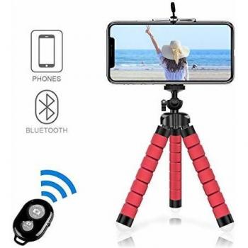 Alfort mini tripode tripode movil flexible 360rotacion telefonos de soporte con control remoto portatil tripode para iphone 88 plussamsung s7 edgehuawei p10mate 9 pro y otros iosandroid 55