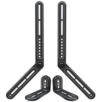 Mounting Dream - Soporte Universal para Barra de Sonido para Barra de Sonido de hasta 10 kg, se Puede Colocar Encima o Debajo de la TV, con pasadores Largos y Cortos Desmontables