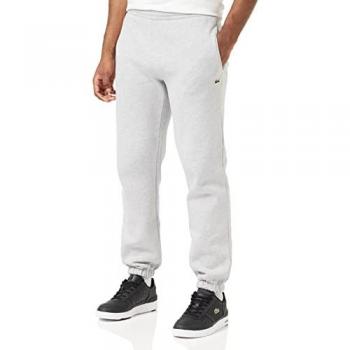 Lacoste Men's Grey Sweatpants with Small Logo, Size M