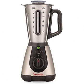 Moulinex Faciclic Steel - Batidora de vaso, 550 vatios, acero inoxidable