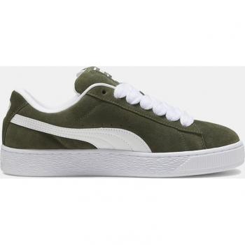 PUMA Suede XL Sneakers for Men, Dark Olive/White, Size 13 US