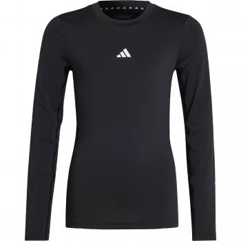 Adidas Techfit Long Sleeve Kids T-Shirt Black/White 11-12 Years