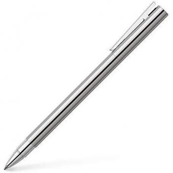 Bolígrafo Roller Faber-Castell Neo Slim Acero Inoxidable Brillante con Punta de Cerámica Negra