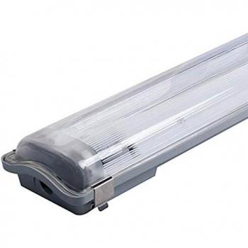 Plafón Estanco Porta Tubo T8 IP65: 2 Tubos 150cm