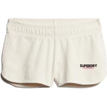 Superdry Pantalón Corto Deportivo Sportswear Racer Blanco Roto