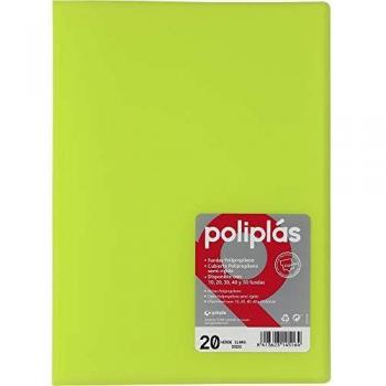 Grafoplás 01321221－Carpeta de fundas, A4, 20 fundas, color verde