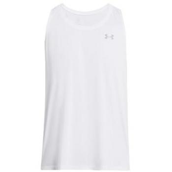Camiseta sin mangas Under Armour Launch para hombre, ligera, de secado rápido, color blanco/reflectante, talla XL
