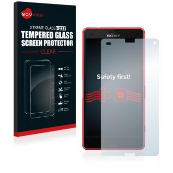Savvies Protector Cristal Templado Sony Xperia Z3 Compact D5803 Protector Pantalla Vidrio - Dureza 9H