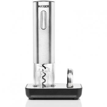 Sacacorchos Eléctrico Recargable Haeger Milano de Acero Inoxidable Modelo WO-0SC.006A