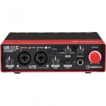 Steinberg UR22C Red USB 3 Audio Interface - 32bit/192kHz High-Quality Recording