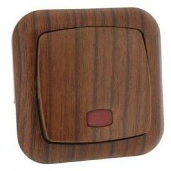 CONMUTADOR LUMINOSO EMPOTRABLE COLOR MADERA