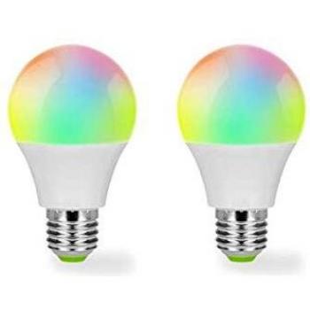 muvit iO Pack 2 Bombillas Inteligente WiFi con Luz LED Multicolor de600 LM, 5W y 25000h Compatible con asistentes de Voz