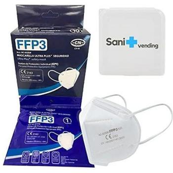 10 uds Mascarilla FFP3 UltraPlus+ Seguridad Homologada CE + Estuche Antiséptico + Ajustador | envío desde España