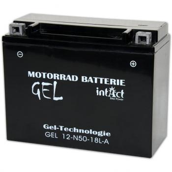 Batería de Gel para Moto Intact Bike-Power 12V 20Ah Y50-N18L-A - Mayor Potencia de Arranque, Dimensiones: 206x91x164mm