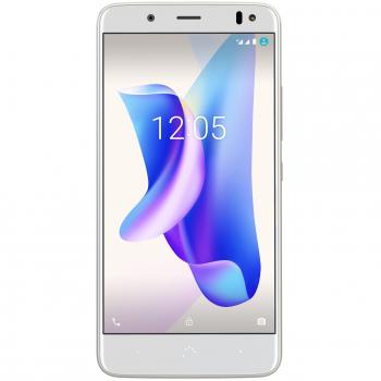 Smartphone BQ Aquaris U2, Blanco/Oro, 16GB + 2GB RAM, Pantalla 5.2, Cámara 13MP, Android Oreo, Qualcomm Snapdragon Octa Core