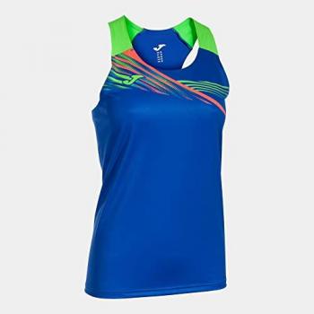 Camiseta Tirantes Mujer Elite X Royal Verde Flúor Joma