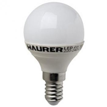 Maurer Bombilla led esférica, lúmenes 300 E14, Blanco