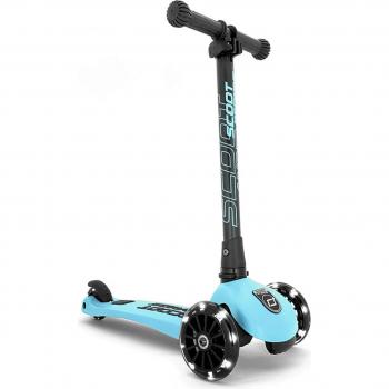 Patinete Scoot and Ride Highwaykick 3 LED - Patinete de tres ruedas, luces LED en las ruedas, diseño ajustable para niños de 2 a 8 años, fácil de manejar y ligero