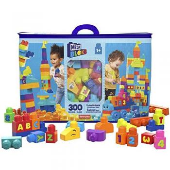 Bolsa Extra Grande de Bloques de Construcción MEGA Bloks - 300 Piezas Coloridas, Juguete para Niños +1 Año