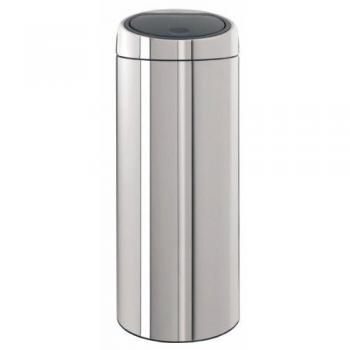 Brabantia Touch Bin - Cubo de basura, 30 litros, cubo interior de plástico extraíble, color acero brillante