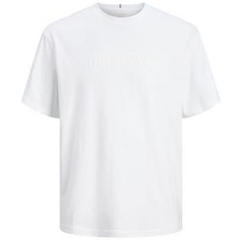 Camiseta de Hombre Jack & Jones Frederiksberg Manga Corta Cuello Redondo Color Blanco Brillante
