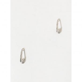 Versace Silver Medusa Pin Earrings for Men - One Size