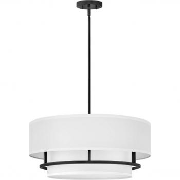 Lámpara colgante HINKLEY Graham Duo de 4 luces, Ø 58,4 cm, color negro