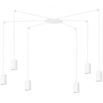 Lámpara de Suspensión Traker EPIKASA, Acero con Recubrimiento de Polvo, Blanco, 300x300x14 cm