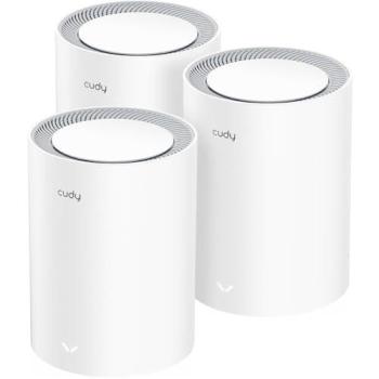 Cudy M3600 Sistema Mesh Wi-Fi 7 Doble Banda (2.4 GHz/5 GHz) 2882 Mbps, 3 Nodos, Antenas Internas, Color Blanco