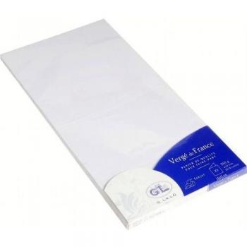 G.Lalo-Cartulina 25 unidades, doble 130 x 130 mm, 210 g, 26,1 x 13 x 1, color blanco 26,10 x 13 x 1